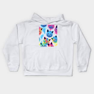 Tie Dye Cat Kids Hoodie